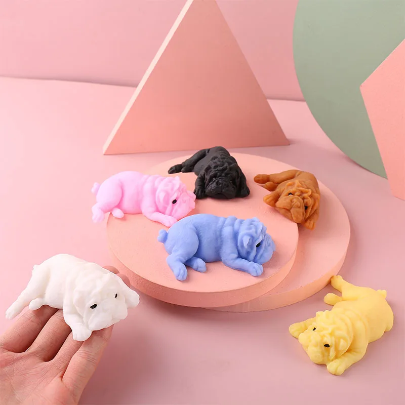 Squishy – jouets de décompression, chien de dessin animé, animaux mignons, Puzzle de Simulation, AntiStress, cadeaux de vacances pour enfants