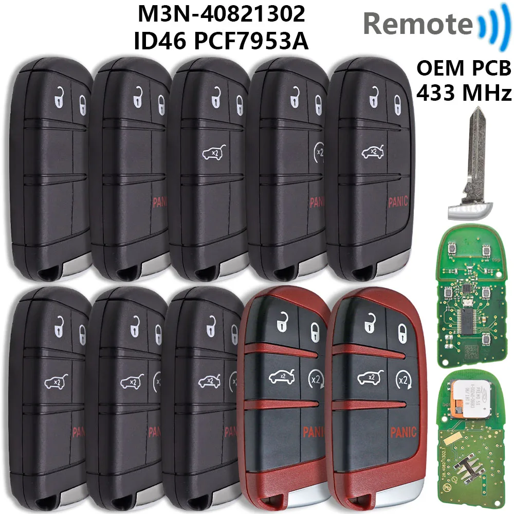 Świetny ID46 PCF7953A oryginalny 433MHz PCB zbliżeniowy klucz do pilota samochodowego dla Jeep Grand Cherokee Dodge Durango ładowarka Chrysler — 2