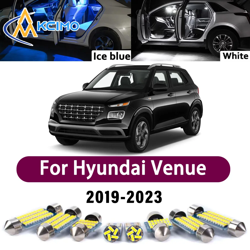 

High Lumen CANBUS Error Free LED Interior Light Kit For Hyundai Venue 2019-2023 Door Map Trunk Reading Dome Lamp Bulbs Set