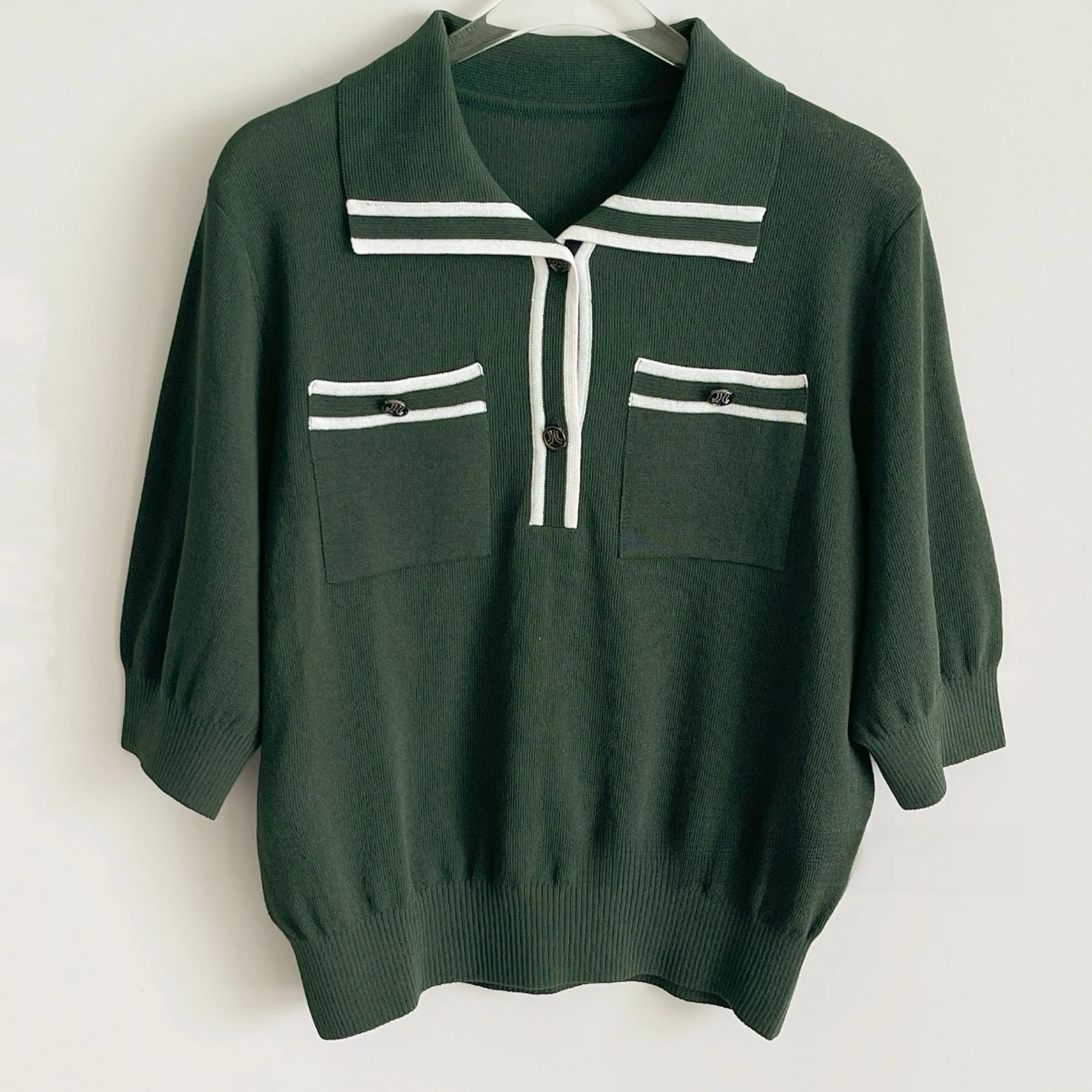 الليمون CheeseLAN25 ort Sve محبوك irt عادية ساحة طوق شريط اللون بلو التخسيس المرأة الخريف Faion #3