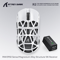 Attack Shark R2 Magnesium Alloy Gaming Wireless Mouse,PAW3950 Sensor,750IPS,42000DPI,8000Hz High Brush FPS Gaming Mouse