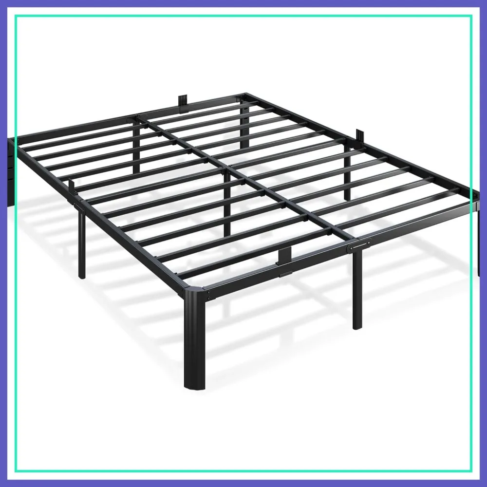 

14 Inch Heavy Duty Metal Bed Frame Full Size, 3500 lbs Capacity, No Box Spring Needed, Easy Assembly