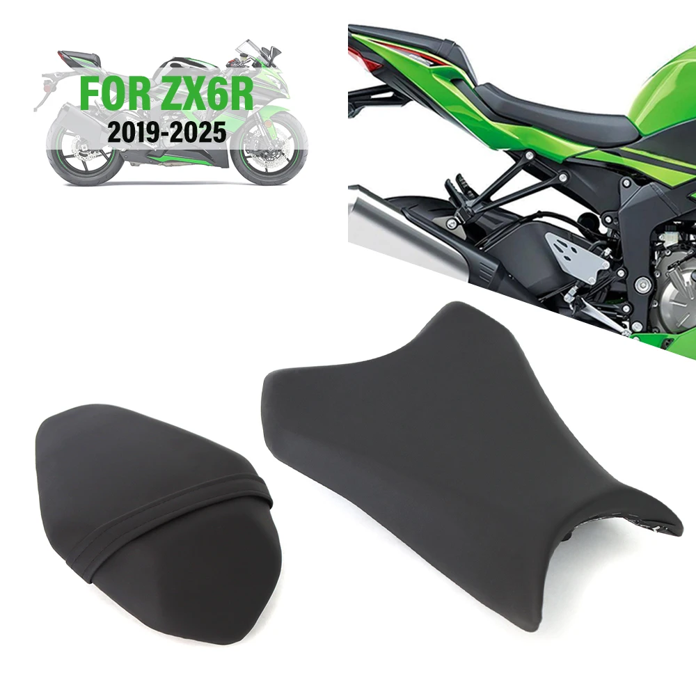 

For Kawasaki ZX6R ZX636 ZX-6R 636 ZX 6R 2019 2020 2021 2022 2023 2024 2025 Motorcycle Front Rear Passenger Seat Pillion Cushion