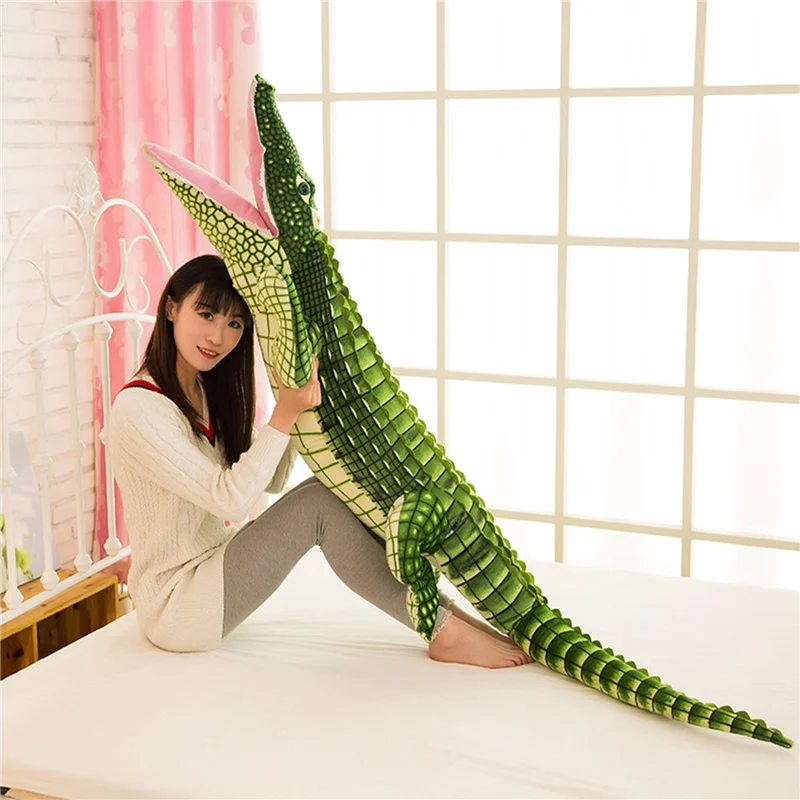 MACH-2Pcs 100Cm Stofftier Echtes Leben Alligator Plüsch Simulation Krokodil Kawaii Kreative Kissen Für Kinder