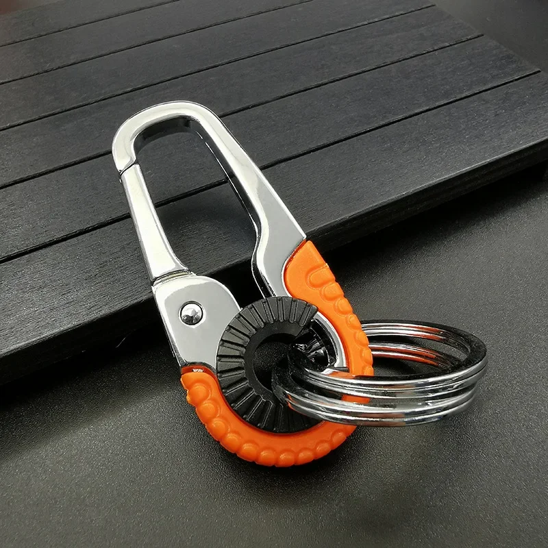 1-3PCS Creative Car Keychain Pendant Rotatable Carabiner Climbing Metal Key Buckle Carbine Key Ring Zinc Alloy Steel Buckle