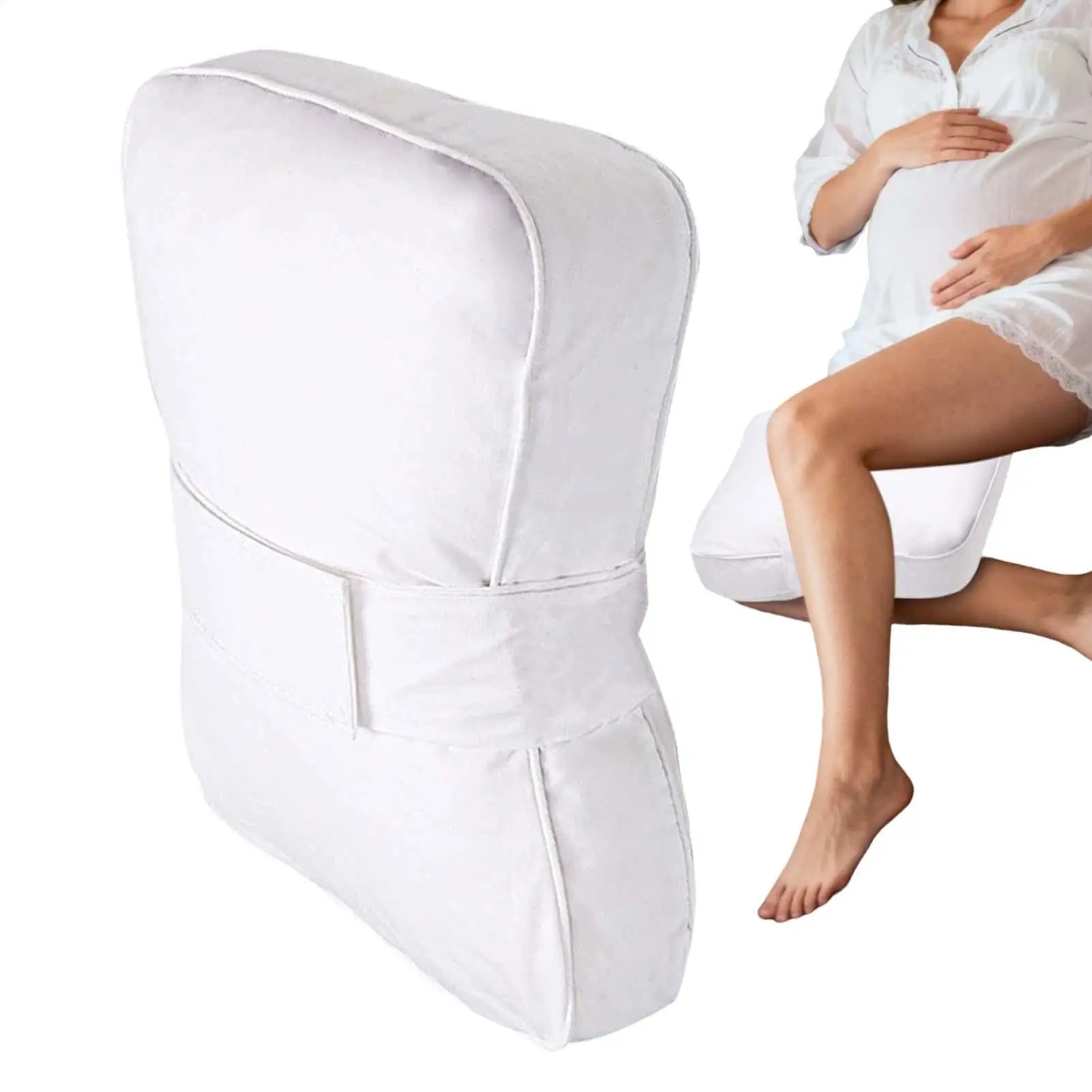 Knee Pillow for Side Sleepers Pain Relief Adjustable Strap for Back Hip Joint Alignment Spine Support Leg Pillow for Sleeping