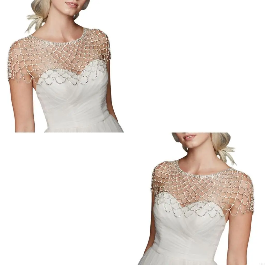 

Fringed Shoulder Wrap Special Event Bridal Shawl Elegant Cover Up with Tassels