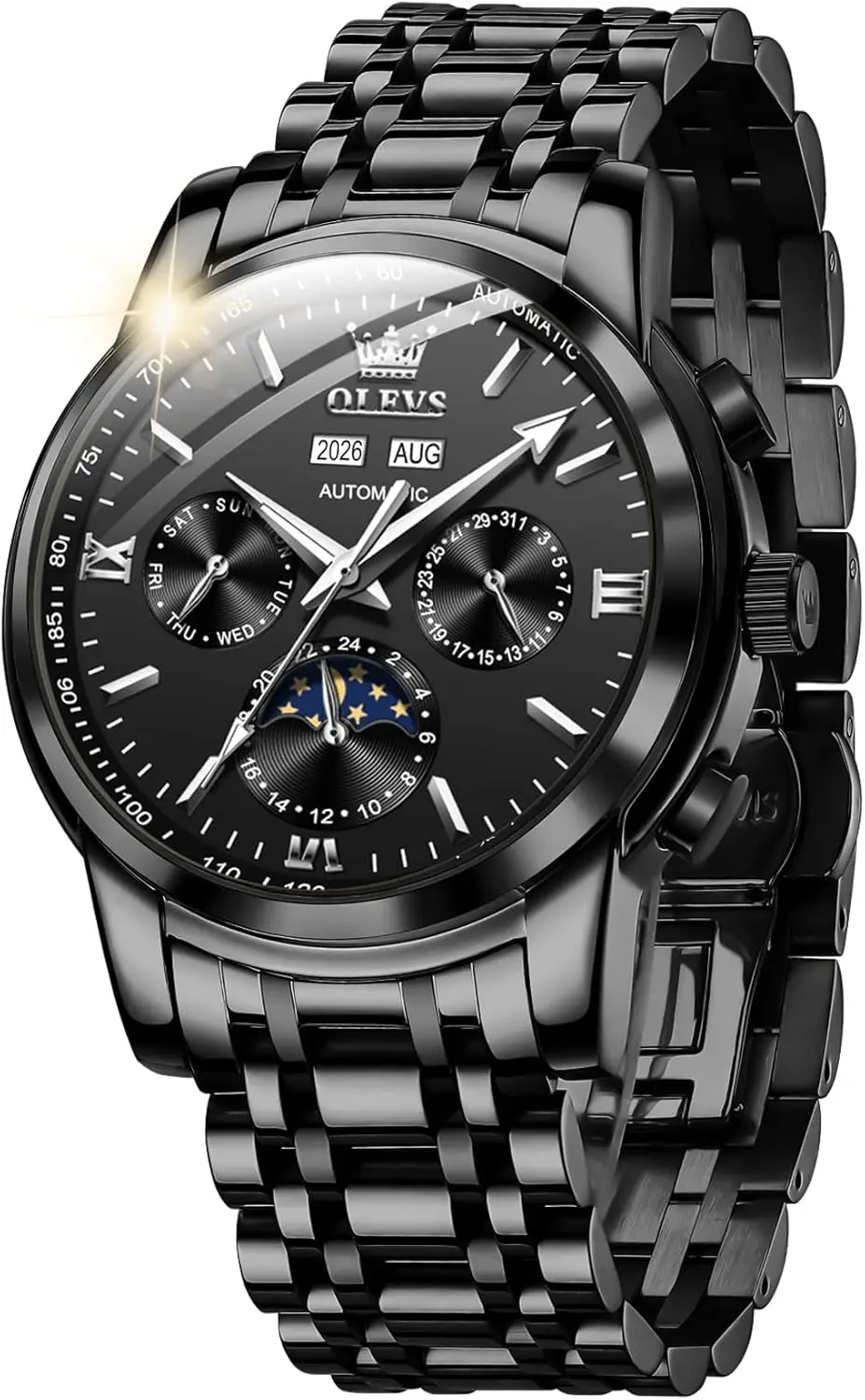 

Men's Automatic Skeleton Mechanical Self-Winding Luxury Dress Watch Luminous Waterproof