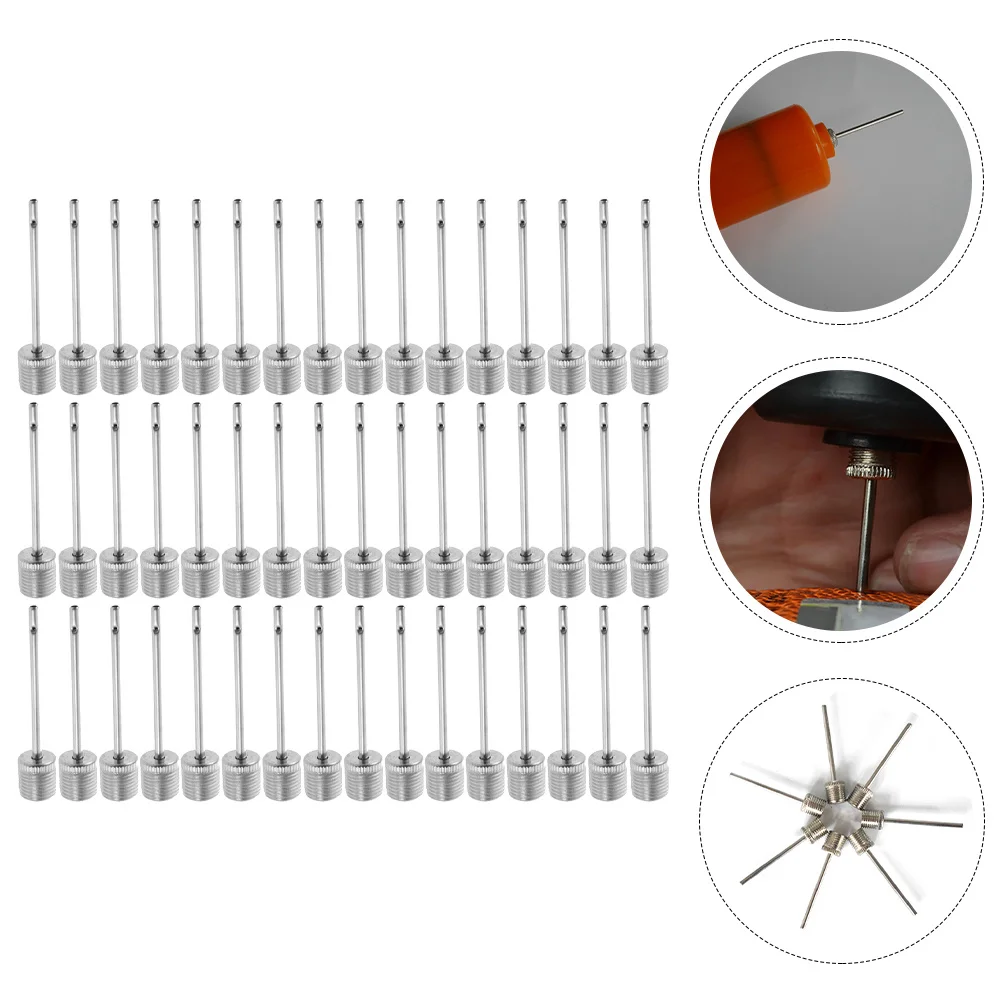 

100Pcs Durable Stainless Steel Ball Inflation Needles Multi-Function Pump Accessory for Football Soccer Basketball Volleyball