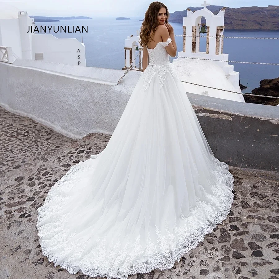 Customized Elegant A line Weddding Dresses Sweetheart Tulle Lace Beading Appliques 2024 New Design Formal Bridal Gowns