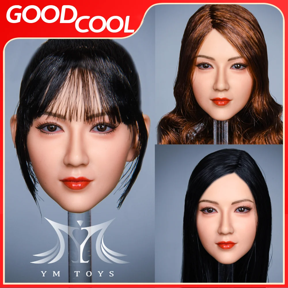 YMTOYS YMT042 1/6 Scale Female Head Sculpt Soldier Head Carving Model Fit 12 inch Action Figure Body For Fans Collection Toys