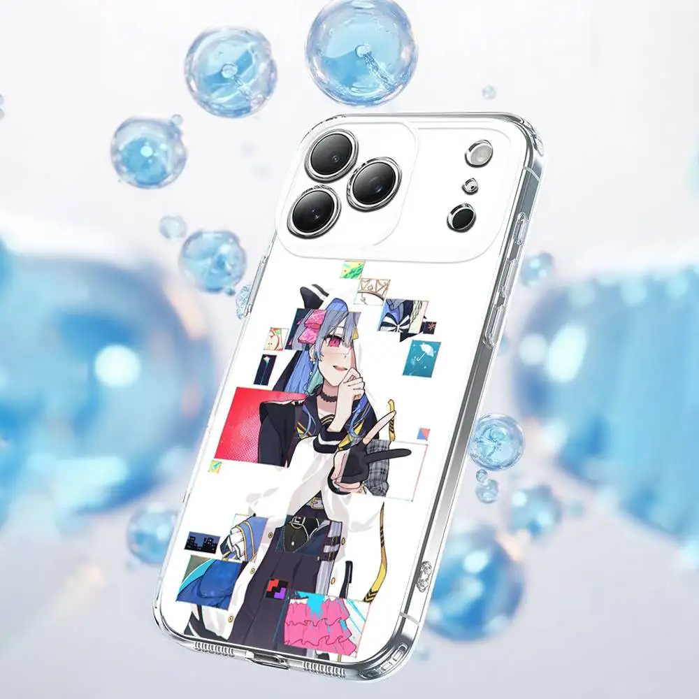 Funda de teléfono Singer H-Hoshimachi Suisei para iPhone 17,16,15,14,13,12,11 Plus,Pro,Max,Plus,E,SE4,Air,Mini transparente