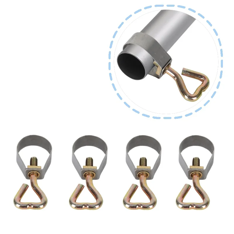 4PCS Awning Pole Clamp Adjustable Metal Caravan Motorhome Awning Tent Clamps Clips Outdoor Accessories 21-23mm/ 24-26mm