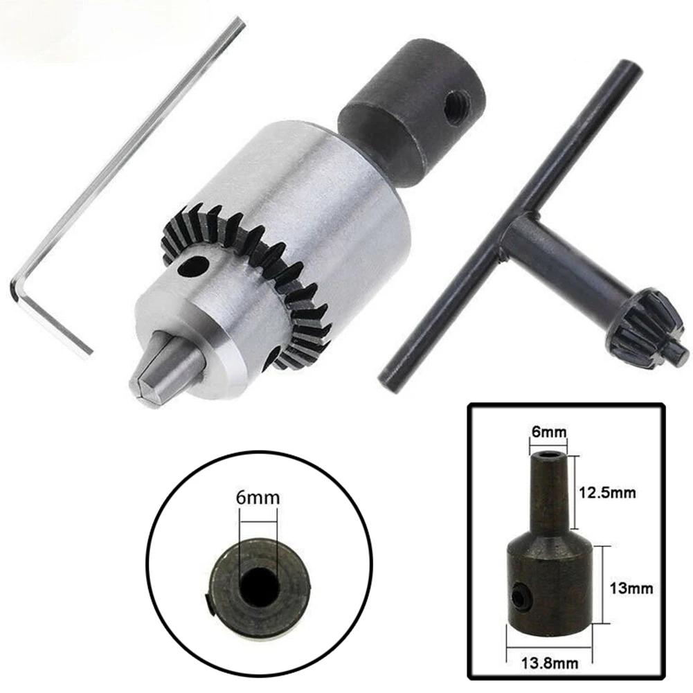 Micro Motor Drill Chuck Clamping Range 0.3-4mm Taper Mounted Mini Drill Chuck With T And L Spanner And 4/5/6/8mm Connector