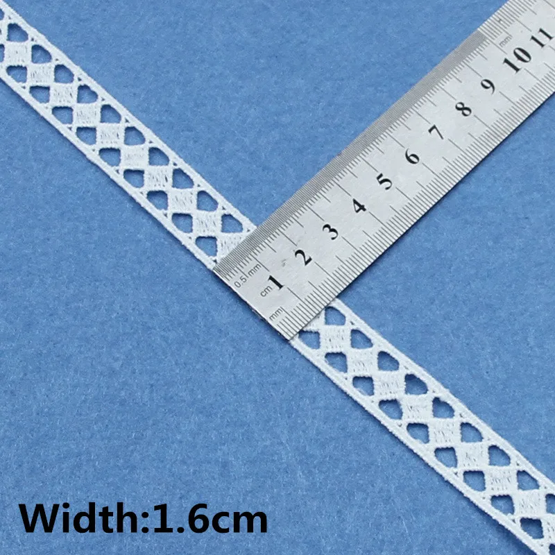 Hochwertige 5 Yards weiße Baumwolle bestickte Spitzenbesatz Bänder Stoff DIY handgemachte Bastelmaterialien Nähen Kleidung Zubehör – Detail 6