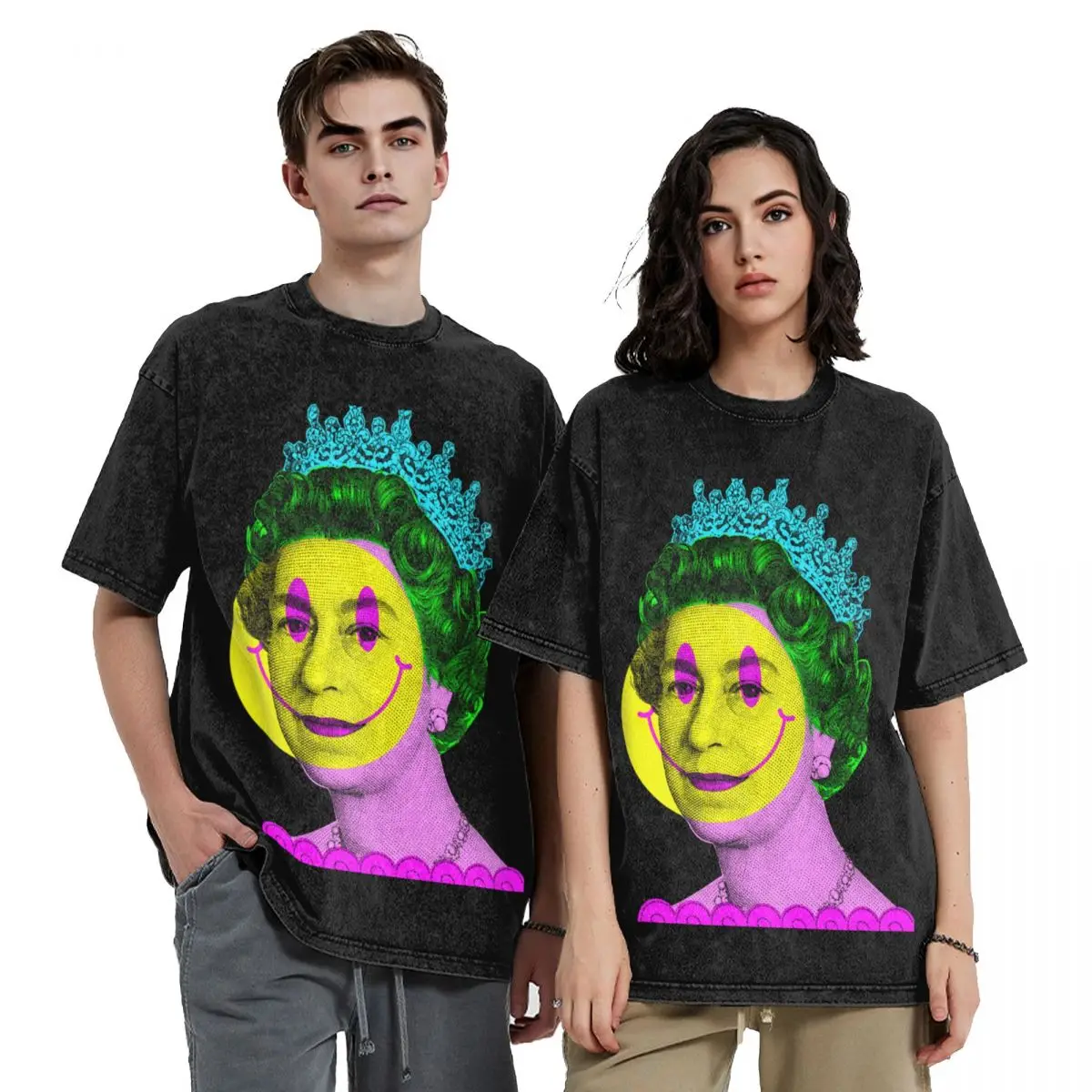 

Acid Queen Elizabeth T-Shirt basketball graphic tees sports fans Short sleeve tee Personalized t-shirt mens clothing