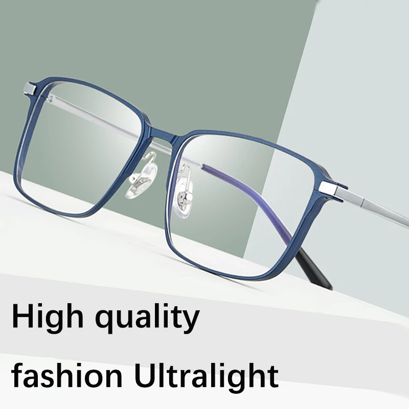 Fashion Retro Pure Titanium Reading Glasses Men Ultralight Flexible Height Hyperopia Glasses Women Full Frame Black +75 125 175