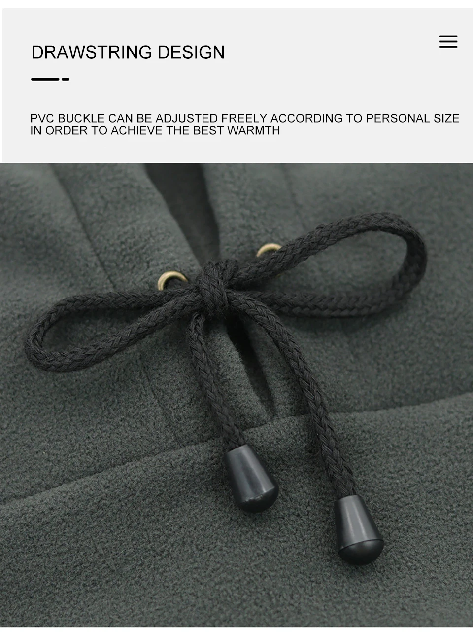 LOOGDEEL Winddichter, kalter, warmer Outdoor-Sport, Unisex, Winter-Gesichtsmaske, Halswärmer, Kapuzenmütze, Thermo-Fleece-Sturmhaube – Detail 10