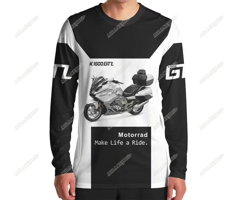 For BMW Motorrad K1600 GTL Long T-shirt Sport Racing Motorcycle Travel Riding Summer Men\'s Quick Dry Breathable Anti-UV Jerseys