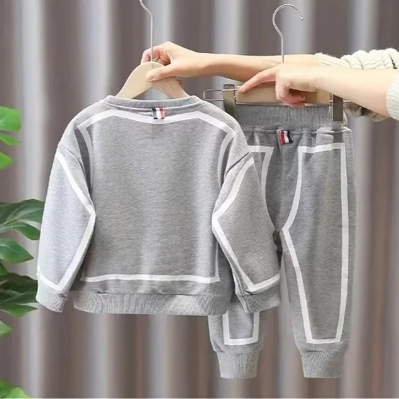 Boys Sweatshirts +Pants Kids Suits 2PCS/Set Cotton 2024 Elegant Spring Autumn Cotton Tracksuit Sport Christmas Gift Children Clo