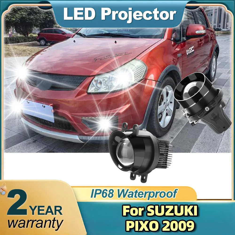 2PCS 3.0 "LED Nebbia Lente Del Proiettore Retrofit Fendinebbia Lampada 6000K Bianco 90W Abbagliante 20000LM H11 HA CONDOTTO LA Lampadina per SUZUKI PIXO 2009