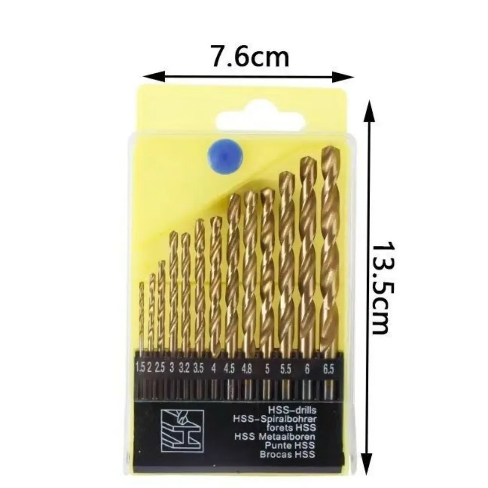 Multi-Purpose Twist Drill Bits Precision 1.5-6.5mm 13Pcs Masonry Drill Bits Professional Grade Impact Quick Change Drill Kit