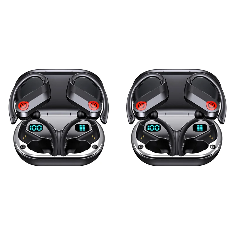

4X Wireless Earbuds Bluetooth Headphones Stereo Sound Ear Buds IPX7 Waterproof Over Ear Earphones-[Y03A]