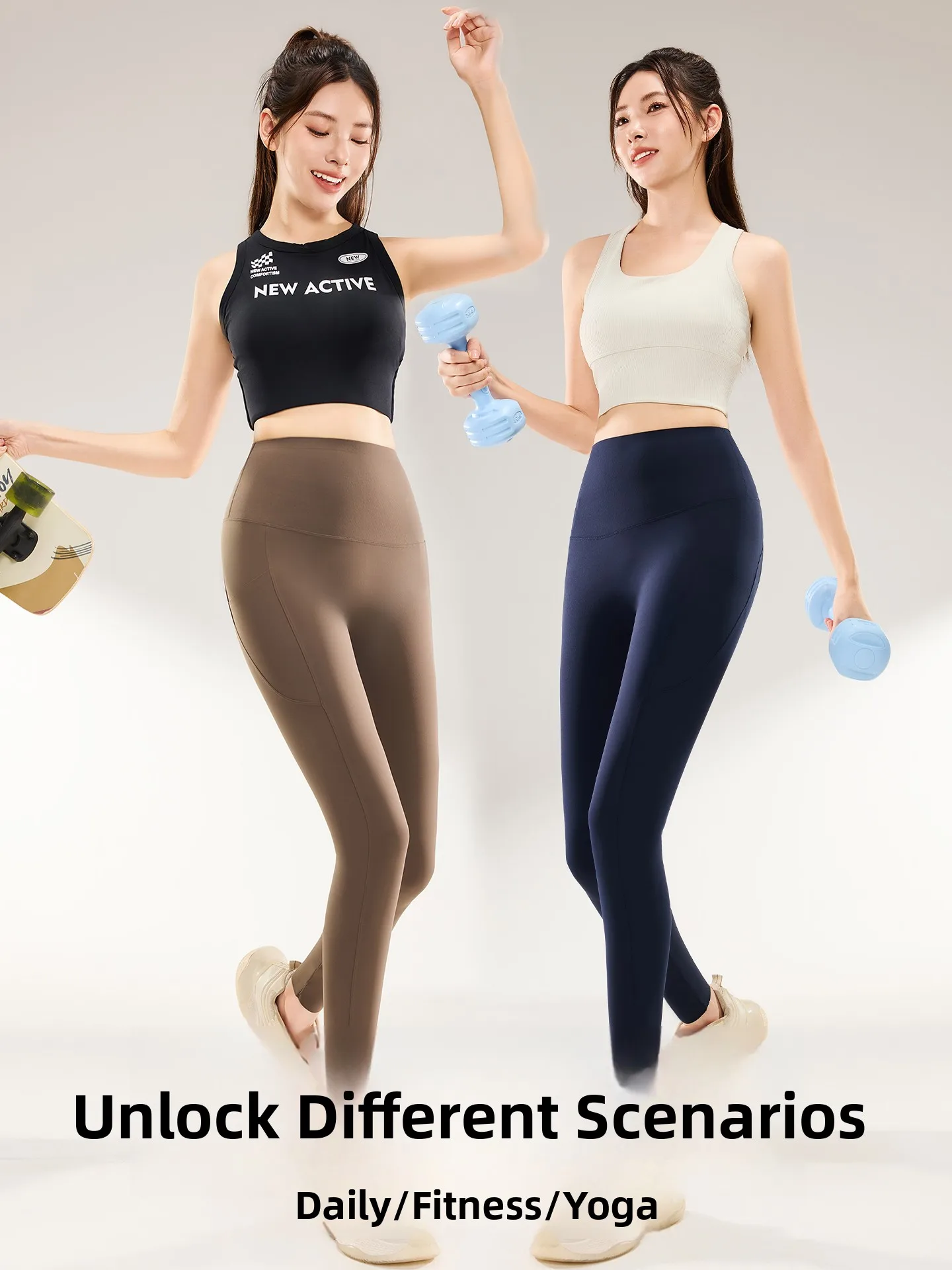 Hohe Taille Yoga Hosen Damen Fitn ark Haut Hosen Elastische ket Sport Bot Bauch Kontrolle Butt Lifting Dünne Modell