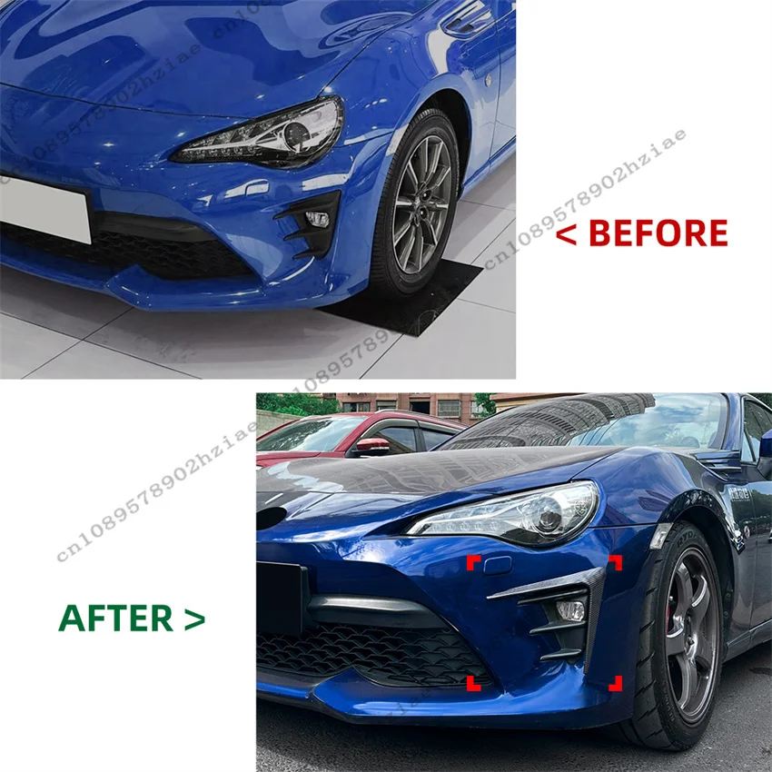 Front Bumper Fog Lamp Spoiler Sticker For Toyota GT86 Facelift 2017 2018 2019 2020 2021 ABS Splitter Diffuser Car Accessories