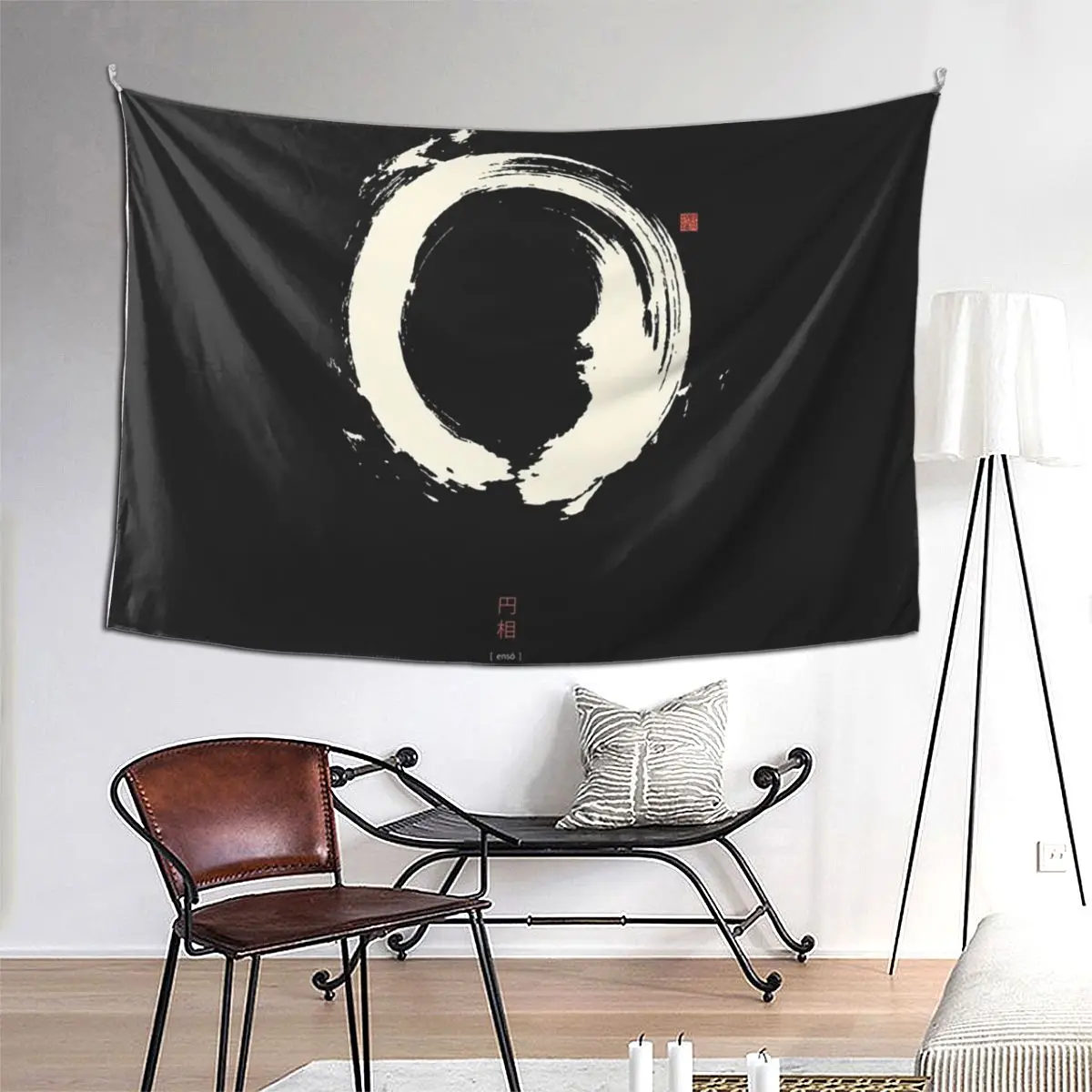 

Черный Enso японский дзен круг гобелен забавный настенный эстетический домашний декор гобелены для гостиной спальни комната в общежитии