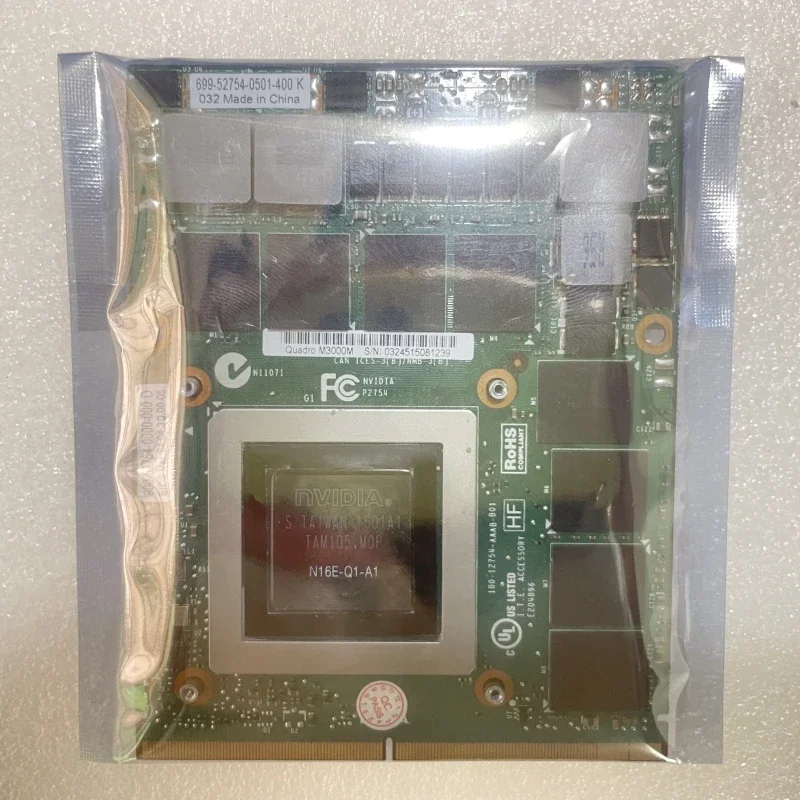 

Видеокарта M3000M 4 ГБ MXM, подходит для P72 P70 P71 M6700 M6800 M7100 M7200 ZBOOK17 8770W 8760W 8740W