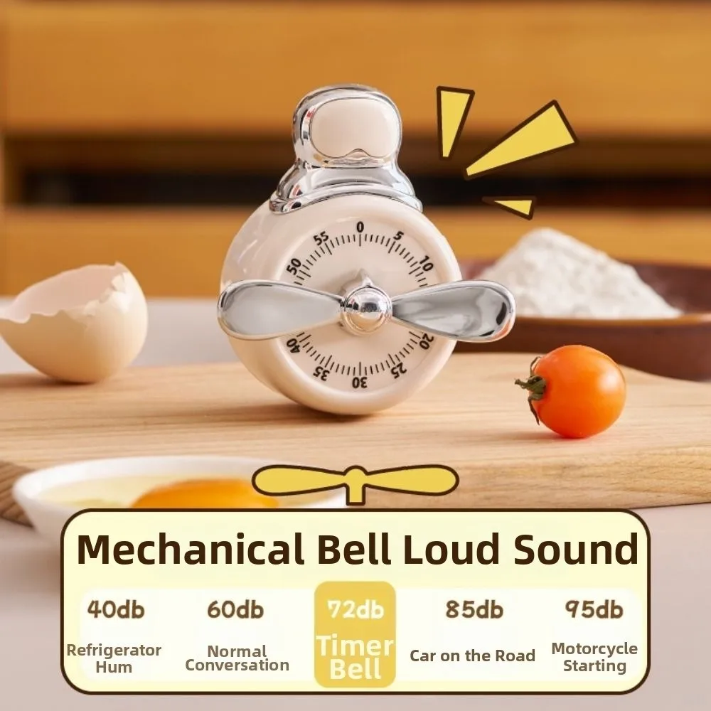 

60 Minutes Countdown Alarm Clock Adsorbable Self Discipline Children Study Timer Battery Free Timer Reminder Mechanical Timer