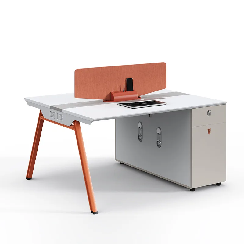 

Staff office desk and chair combination four or six people simple modern office furniture computer desk staff card seat