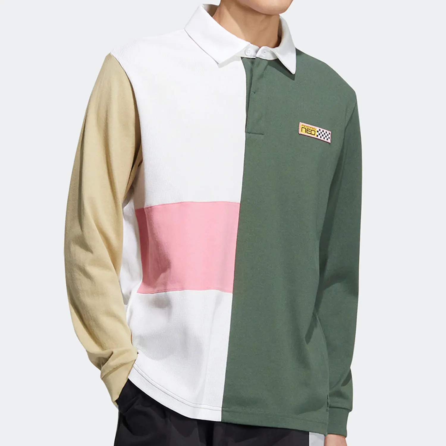 

Adidas подлинная NEO осенняя мужская и женская повседневная рубашка-поло с длинными рукавами HN4728