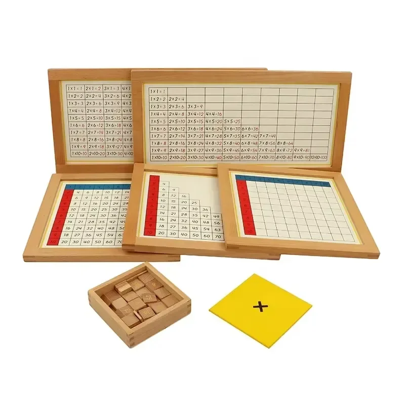for Montessori Material Teaching Aids Educational Toys Multiplication Working Charts Mathematics Material Hot Sale Wholesale
