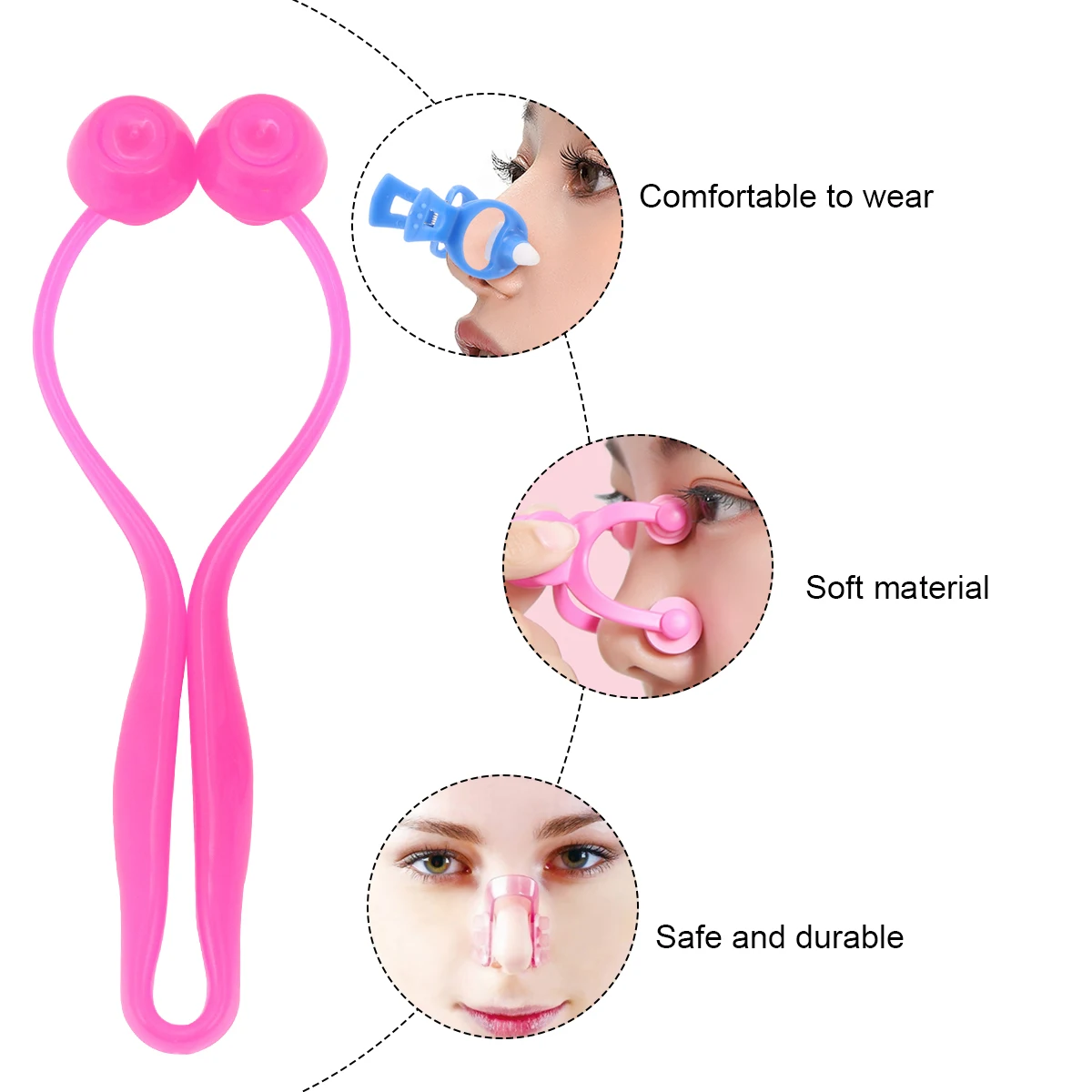 

Nose Clips Set Plastic Durable Flat Nose Lift Shaper Straighten Bridge Nasal Splints thodontic Device DIY Craft Supplies
