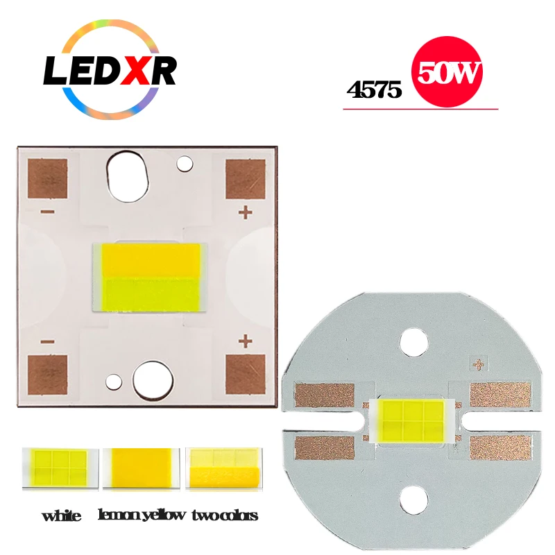 50W 4575 led chip 4570 dwukolorowy reflektor motocyklowy smd led 3570 dwukolorowy 30w biały cytrynowy żółty dwukolorowy reflektor samochodowy LED