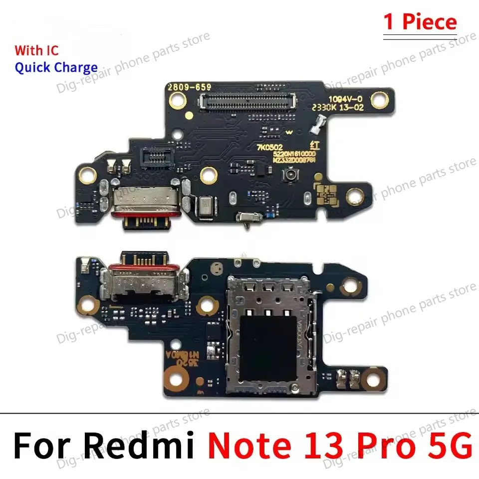 USB Flex For Xiaomi Redmi Note 11 11E 12 13 Pro Plus 4G 5G USB Charging Port Dock Charger Connector Board Microphone Flex Cable