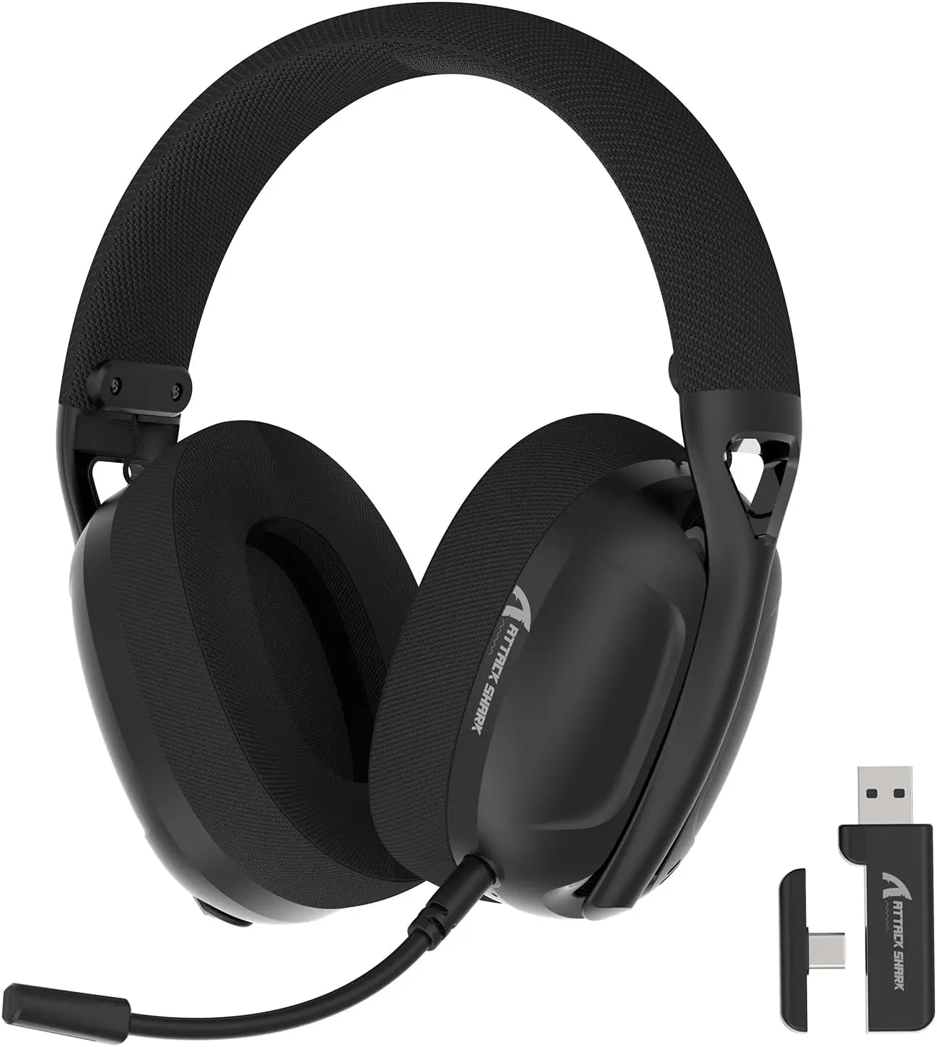 ATTACK SHARK L80 Ultra Light Wireless Tri-Mode connection Dual interface Pro-G Drivers noise-canceling microphone Gaming Headset