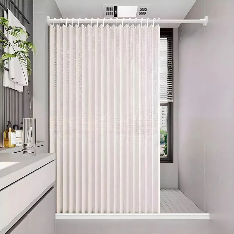 Cortina de Ducha Magnética Plegable, Impermeable, para Privacidad, Separador de Ducha para el Hogar, Apartamento, Alquiler, Decoración de Baño