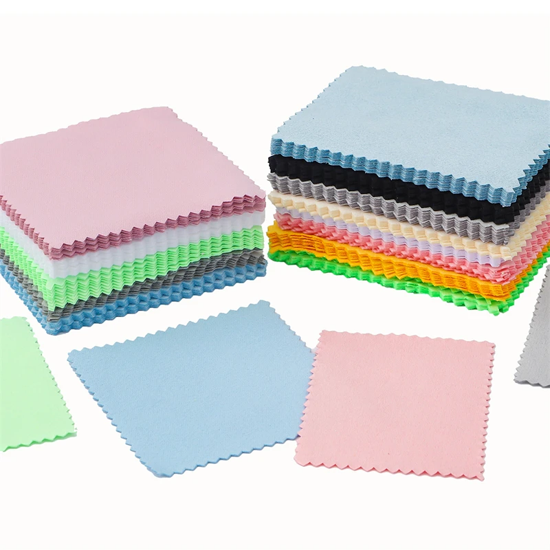 20pcs Polish Polishing Cloth Silver Color Cleaning Polishing Cloth Soft Clean Wipe Wiping Cloth For Silver Gold Jewelry Tool