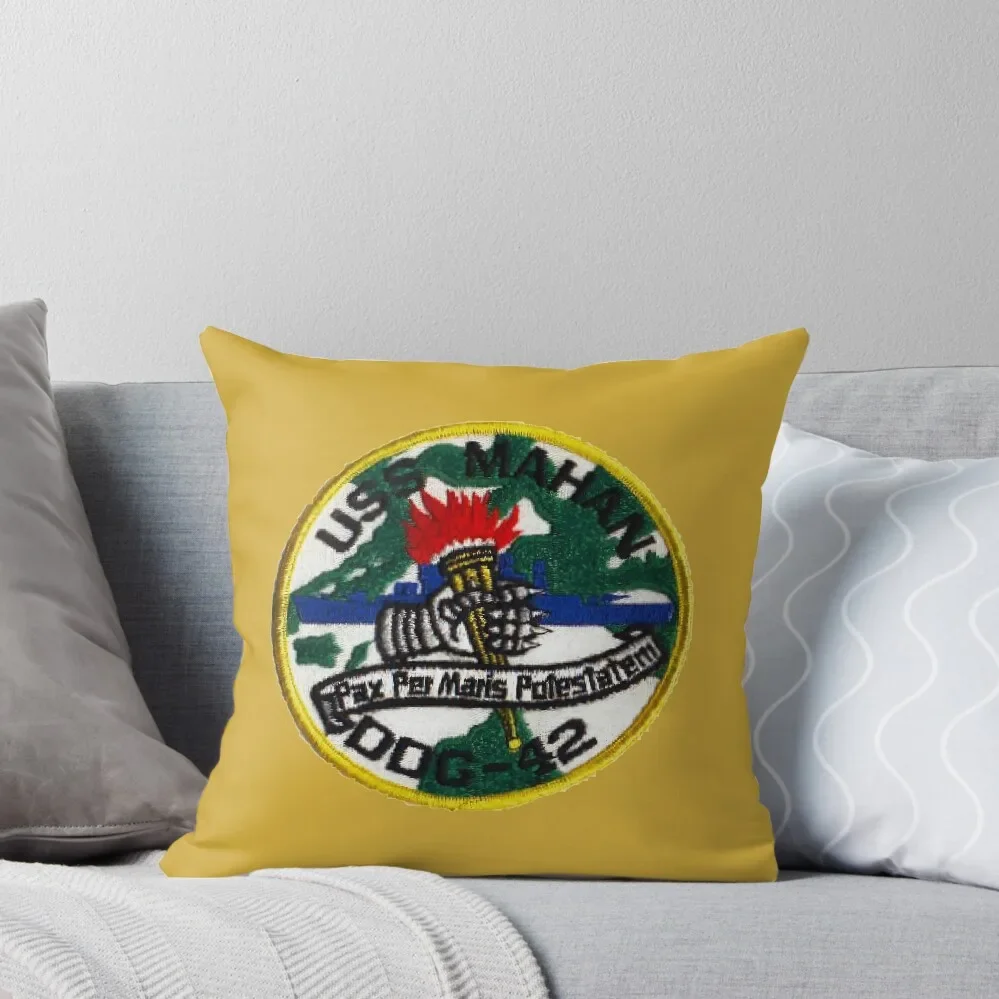 

USS MAHAN (DDG-42) SHIP'S STORE Throw Pillow Custom Cushion Custom Cushion Photo Luxury Sofa Cushions pillow