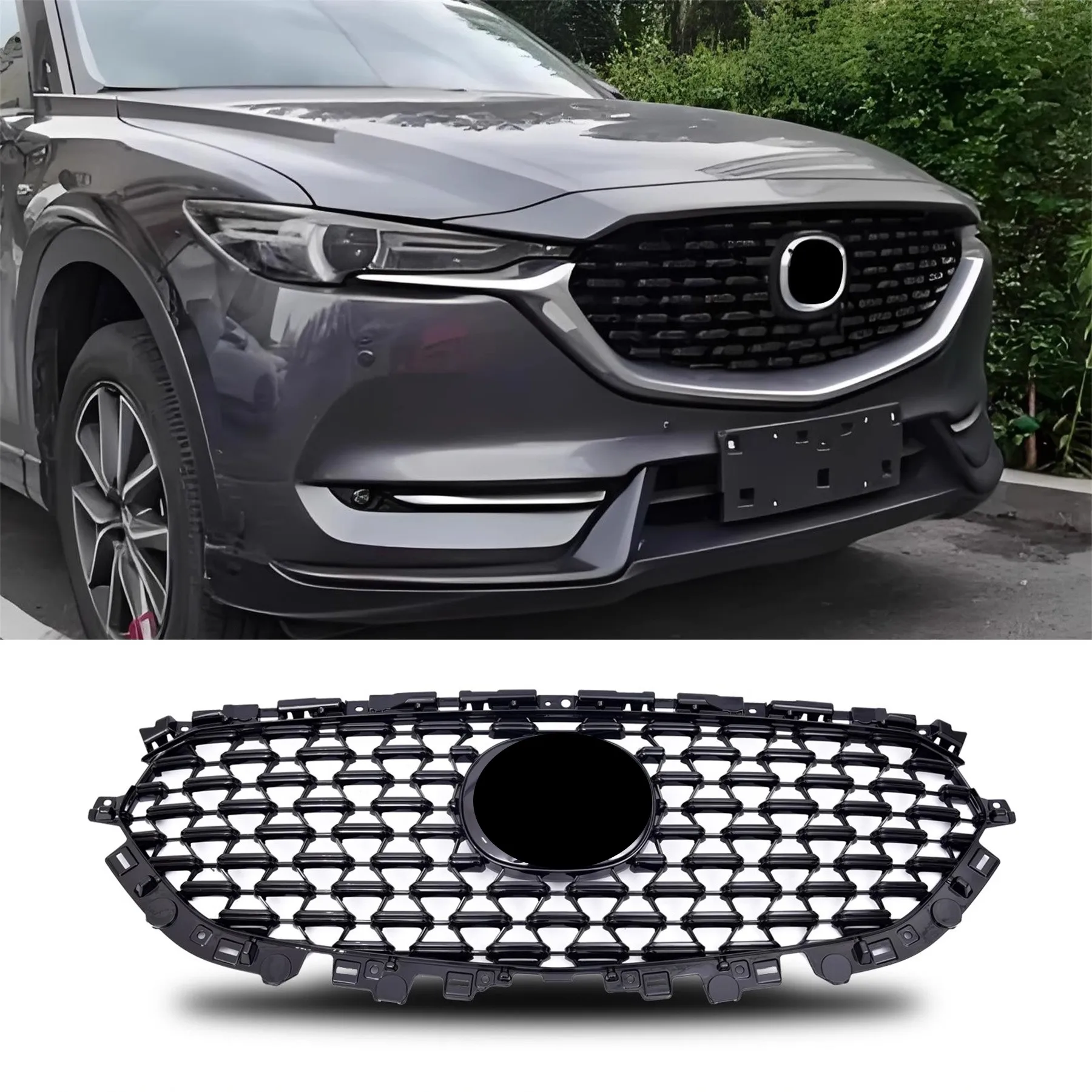 Front Bumper Grill Mask Radiator Grille for Mazda CX-5 Racing Grills