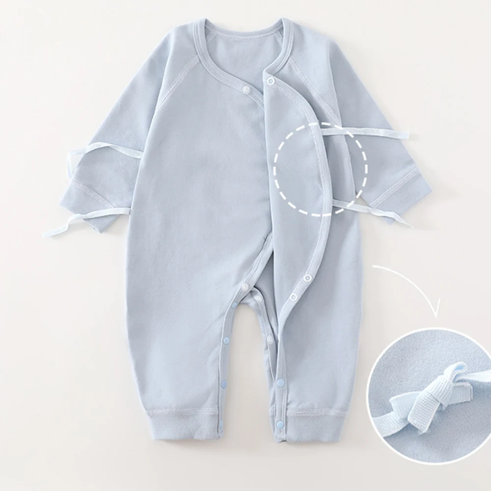 Ropa Unisex para recién nacido, Pelele de algodón de manga larga, sólido, Navidad, 0 a 6 meses