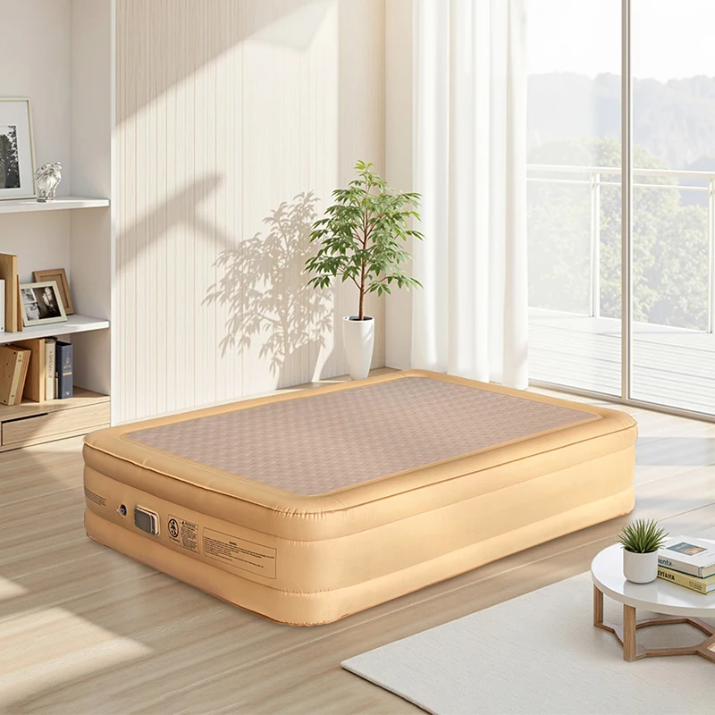 Wholesale PVC Automatic Inflatable Air Bed With Built-in Pump Fiber-Tech Blow up Mattress Portable Foldable Air Mattresspromote