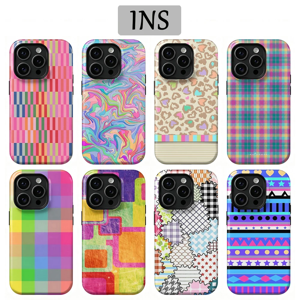 Art Stripes Phone Case for Samsung Galaxy A56 A36 A26 S26 S25 S24 S23 S20FE Ultra Plus Edge 4G 5G Luxury Double-layer Back Cover