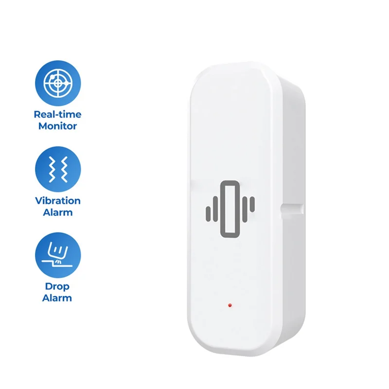 Zigbee Smart Vibration Sensor Detection Tuya Smart Life APP Notification Real-Time Motion Vibration Alarm Smart Home, Durable-AB