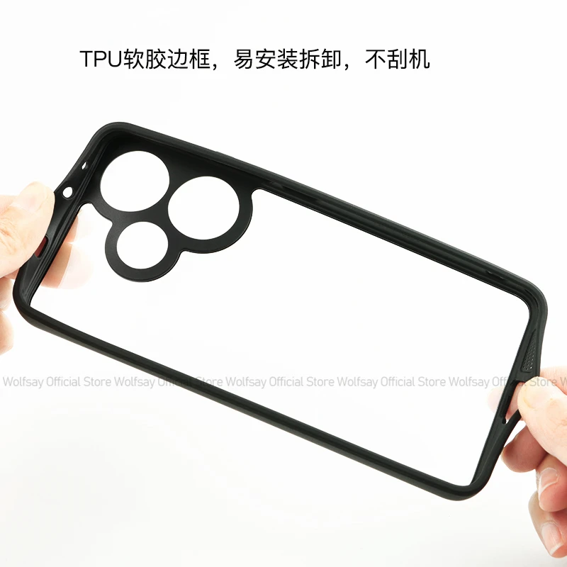 For Xiaomi Poco F6 Case Xiaomi Poco F6 Cover Shockproof Luxury Clear PC Silicone Protective Phone Back Cover For Xiaomi Poco F6