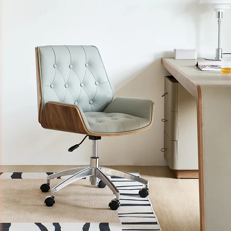 Simple household rotating liftable computer chair