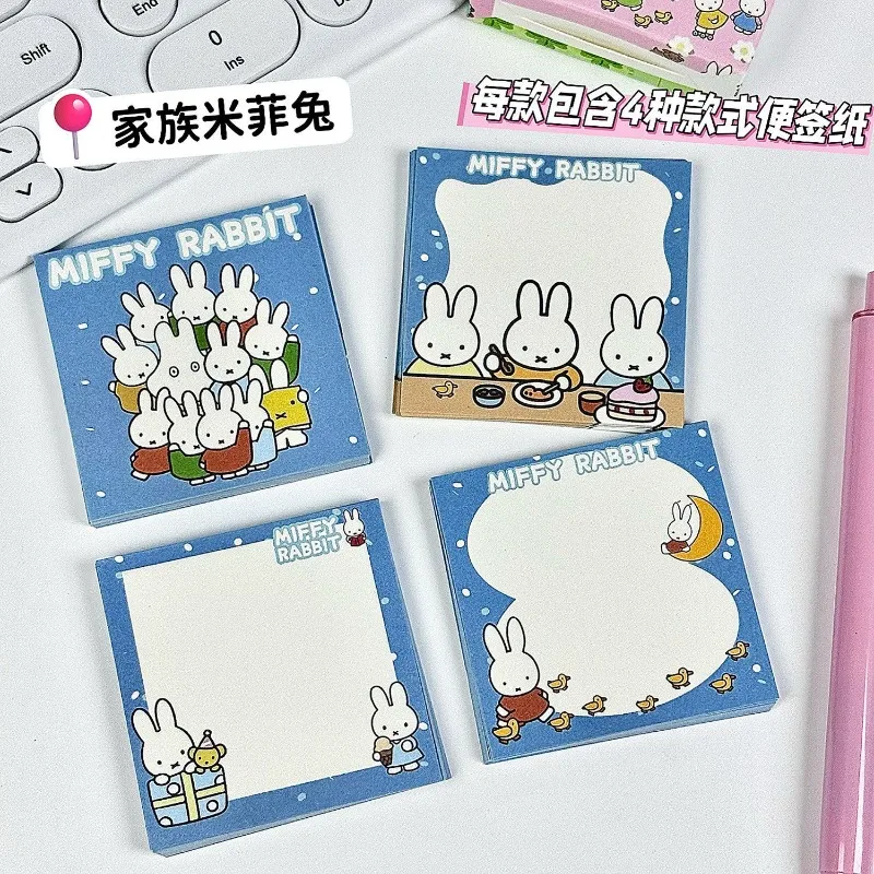 200PCS Hot Kawaii Miffy Series Sticky Note Cartoon Creativity Cute Printing Portable Note Paper Girls Stationery Supplies - view 4